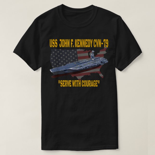 Luftfartyg USS John F. Kennedy CVN 79 Vetera T Shirt (Design framsida)