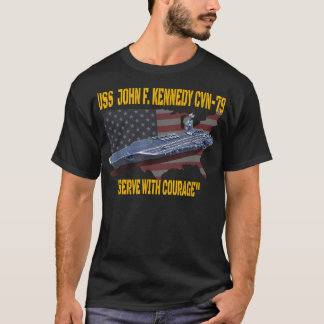 Luftfartyg USS John F. Kennedy CVN 79 Vetera T Shirt