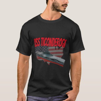 Luftfartyg USS Ticonderoga CV-14 Grandpa Pappa T Shirt