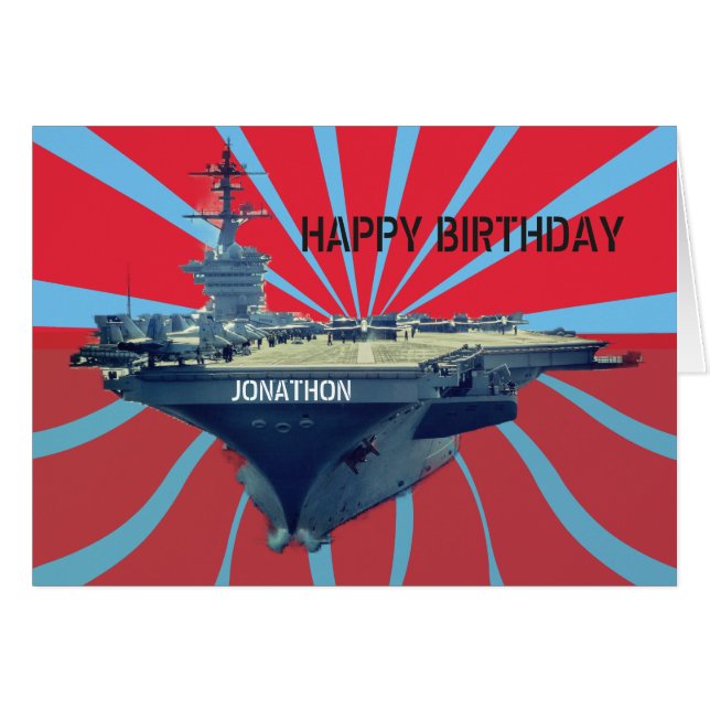 Luftfartygstransportör Hälsningskort (Framsidan Horizontal)