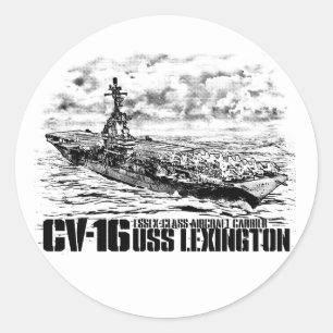 Luftfartygstransportör Lexington Sticker Runt Klistermärke