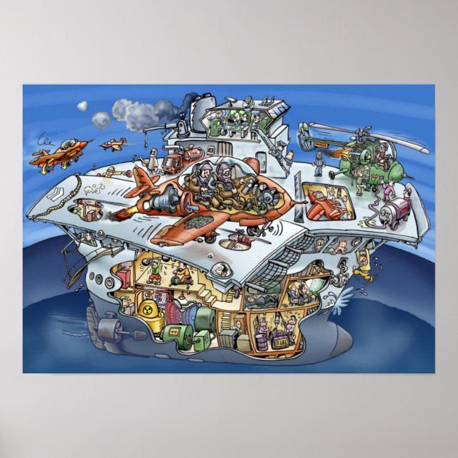 Luftfartygstransportör Poster (Framsidan)