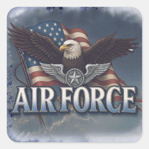 Luftförsvar (USAF) Fyrkantigt Klistermärke