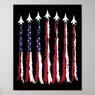 Luftförsvaret Amerikanska Usa Flagga 4:e Juli Patr Poster