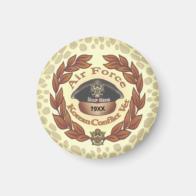 Luftförsvarets koreanska konfliktveteranmagnet magnet (Framsidan)