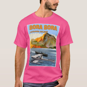 Lufthansa Airlines Vintage flygs till Bora Bora Tr T Shirt