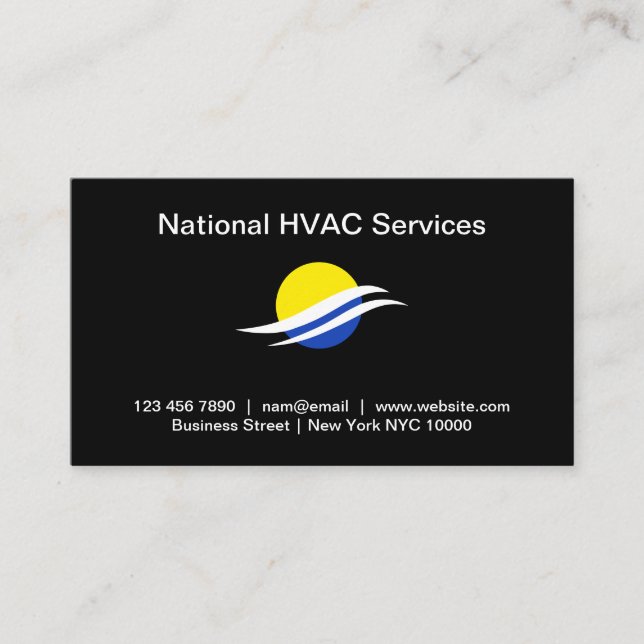 Luftkonditionering HVAC Servicekort Visitkort (Framsida)
