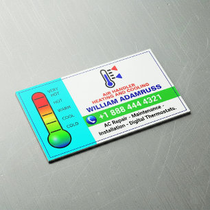 Luftkonditionering Uppvärmning & Kylservice, HVAC Magnetiska Visitkort