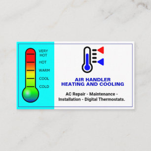 Luftkonditionering Värme och Kyla Reparation, HVAC Visitkort