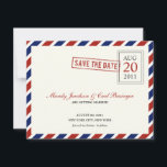 Luftpost Save The Date-kunngörande Spara Datumet<br><div class="desc">Sprid den spännande nyheten med dessa roliga och vackra post-tema save the date-kort och imponera på dina vänner och familj med din unika smak.</div>