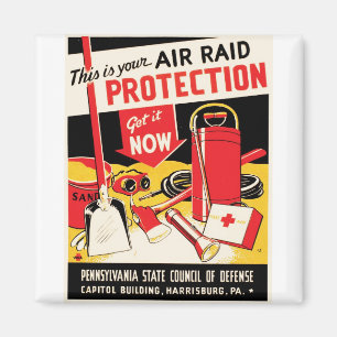 Luftrazziaskydd Magnet