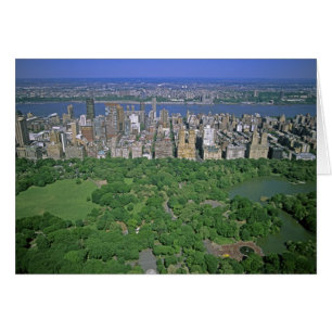 Luftsyn på Central Park och väster Hälsningskort