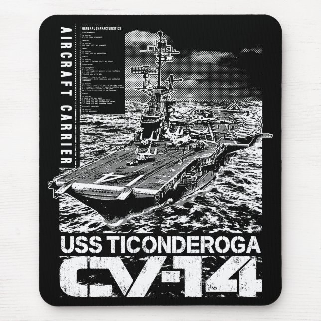 Lufttrafikföretaget Ticonderoga Mouse Pad Mousepad Musmatta (Framsidan)