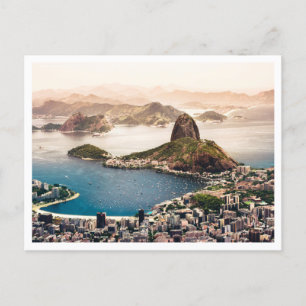 Luftvägsöversikt över Brasiliens Rio de Janeiro Vykort