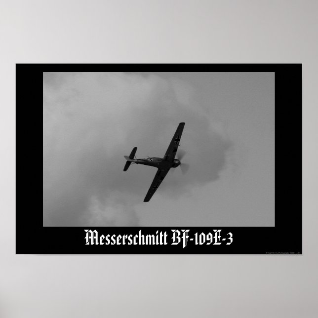 Luftwaffe Bf-109 E-3 Poster (Framsidan)