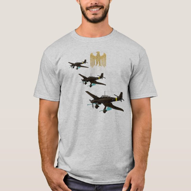 Luftwaffe insignia över Stuka T-shirt (Framsida)