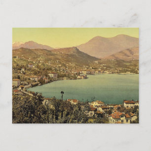Lugano från San Salvatore, Tessin, Schweiz vi Vykort