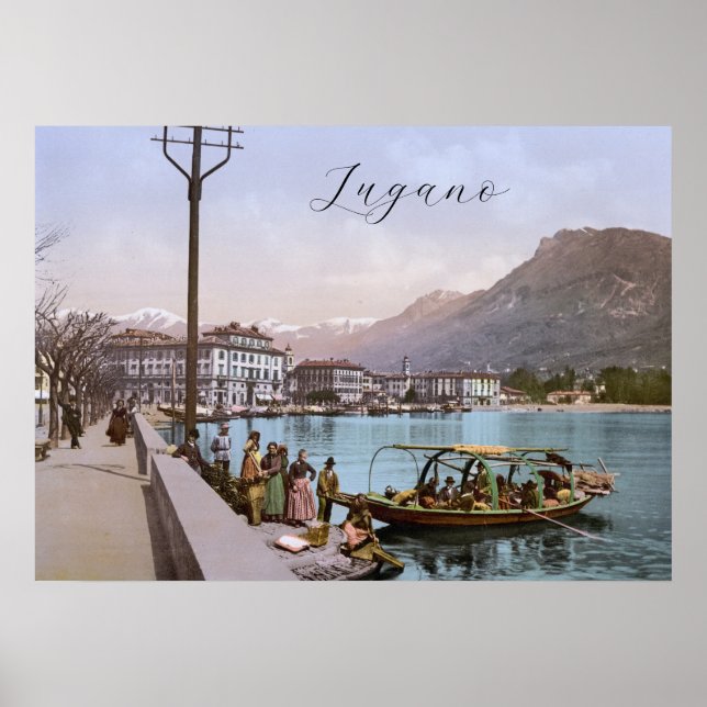 Lugano Quay, Schweiz Poster (Framsidan)