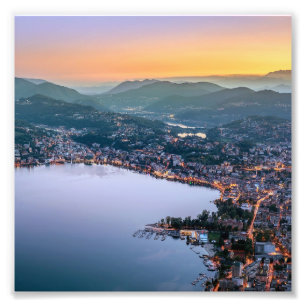 Lugano Schweiz Fototryck