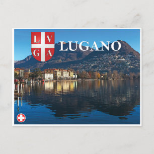 Lugano - Schweiz Helg Vykort