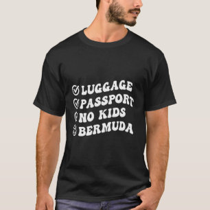Luge Passport No Bermuda Resa Vågigt T Shirt