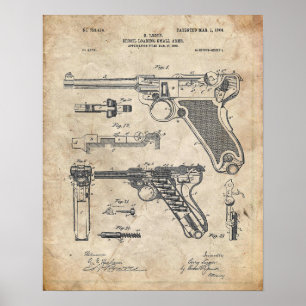 LugerpistolParabellum patent Poster