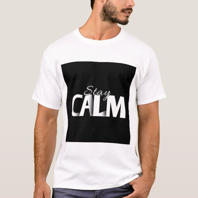 LUGG TILL TEXT TRYCKT T-SHIRT (Framsida)