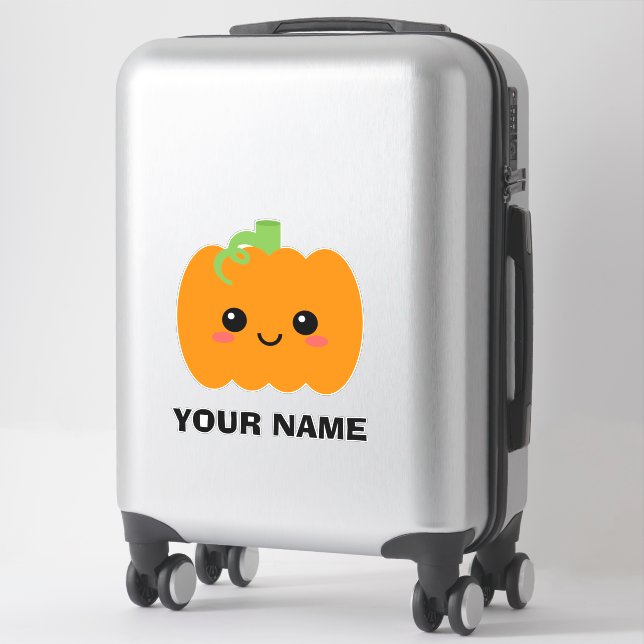 Luggage Namn Sticker, Cute Pumpkin Klistermärken (Resväska)