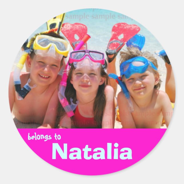 Luggage Stickers Runt Klistermärke (Framsida)