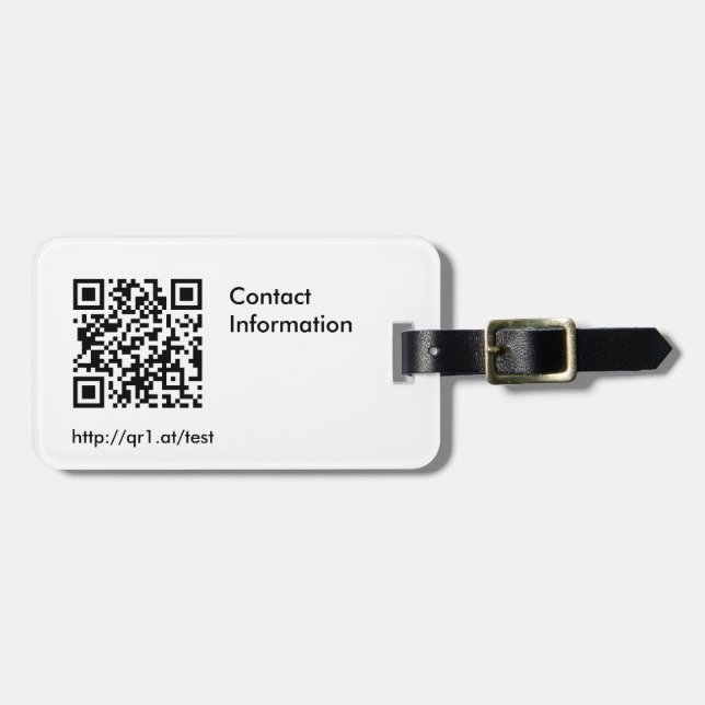 Luggage Tag Bagagebricka (Horisontell Framsida)
