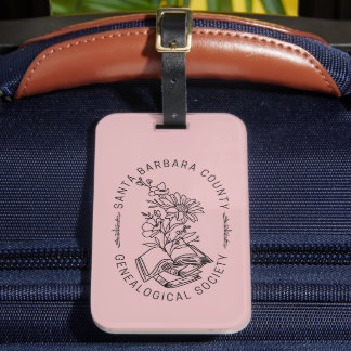 Luggage Tag - Books & Florals (Rose) Bagagebricka