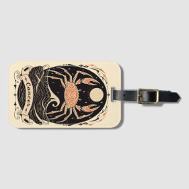 Luggage Tag Cancer Celestial Zodiac Art Bagagebricka