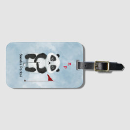 Luggage Tag Golf Panda Bagagebricka
