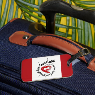 Luggage Tag Kärlek Kanada Bagagebricka