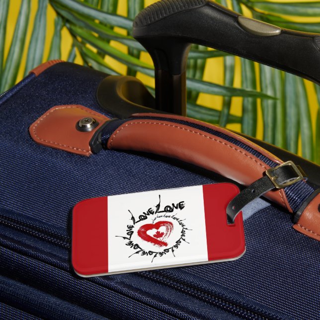 Luggage Tag Kärlek Kanada Bagagebricka (Framsida Insitu 3)