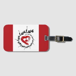 Luggage Tag Kärlek Kanada Bagagebricka