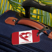 Luggage Tag Kärlek Kanada