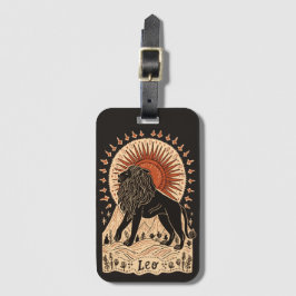 Luggage Tag Leo Celestial Zodiac Art Bagagebricka