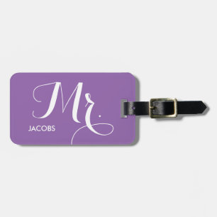 Luggage Tag - lila Bagagebricka