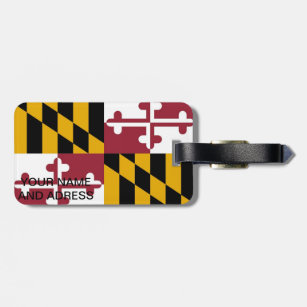 Luggage Tag med Flagga av Maryland, USA Bagagebricka