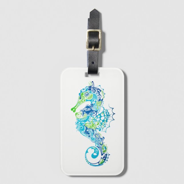 Luggage Tag-Seahorse Bagagebricka (Framsida vertikal)