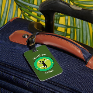 Luggage Tag - Tennis Player - Personlig Bagagebricka