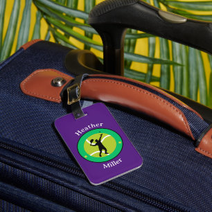 Luggage Tag - Tennis Player - Personlig Bagagebricka