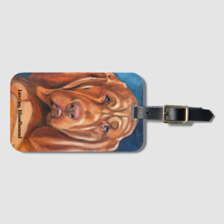 Luggage tag with bloodhound bagagebricka