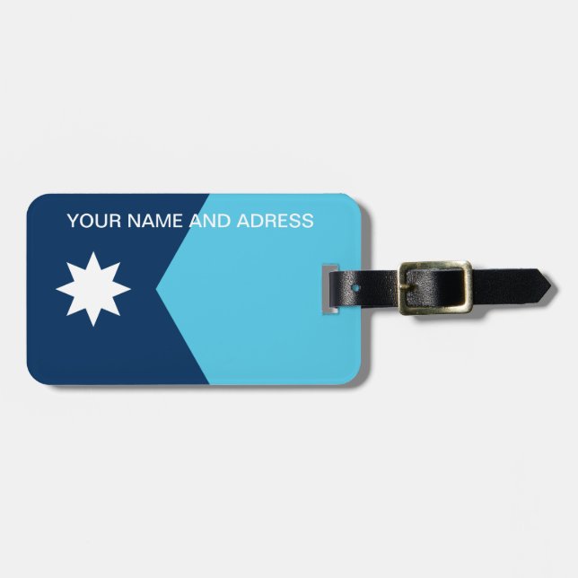 Luggage Tag with Flag of Minnesota, USA Bagagebricka (Horisontell Framsida)
