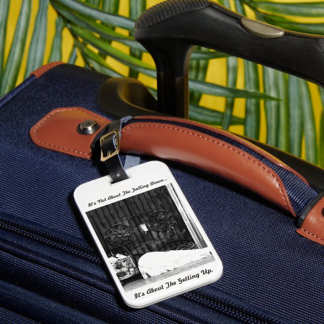 Luggage tag with inspirational quote. bagagebricka (Framsida Insitu 1)