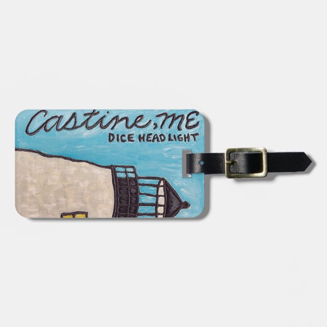 Luggage-tagg för Dice Head Lighthouse Bagagebricka (Horisontell Framsida)
