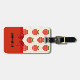 Luggage-tagg för Retro Strawberry Bagagebricka
