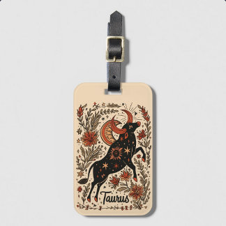 Luggage Taurus Celestial Zodiac Art Bagagebricka