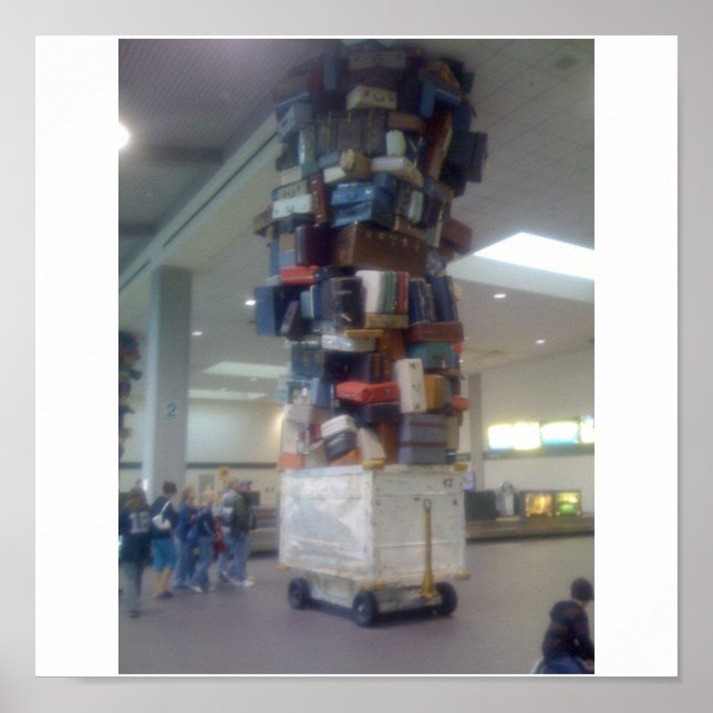 Luggage vid Sacramento Airport California Poster (Framsidan)